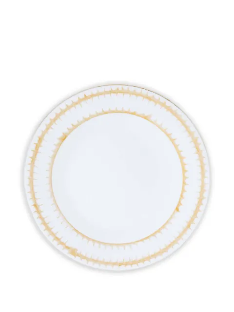 MARIE DAAGE Rafia gold-rim charger plate (31cm) White RAF45454FORPPC
