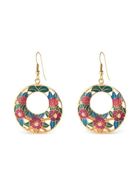 Susan Caplan Vintage 1980s floral-embellishment earrings Gold ER026473