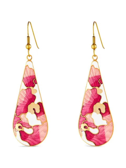 Susan Caplan Vintage 1980s floral-pattern drop earrings Gold ER026458