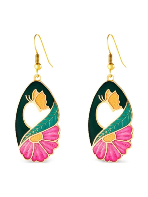 Susan Caplan Vintage 1980s floral-embellishment earrings Gold ER026453