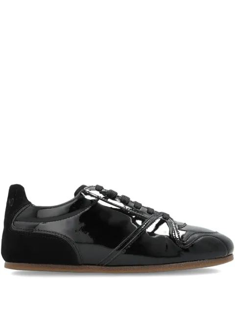 Moschino patent-leather low-top sneakers Black MA15021G0NMB2