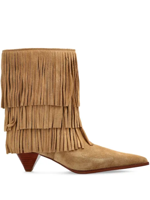 Michael Michael Kors 50mm fringe-panel suede boots Brown 40F5JYME6S