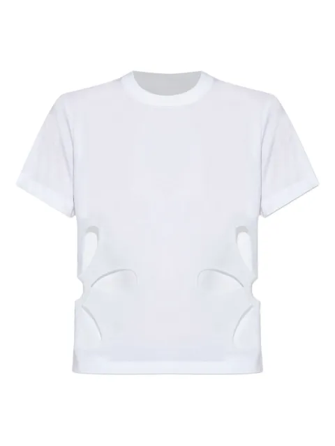 Noir Kei Ninomiya floral cut-out T-shirt White 3PT001