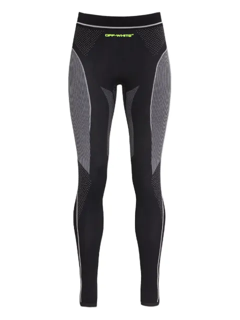 Off-White striped panelled leggings Black OWVV019F25KNI0011014