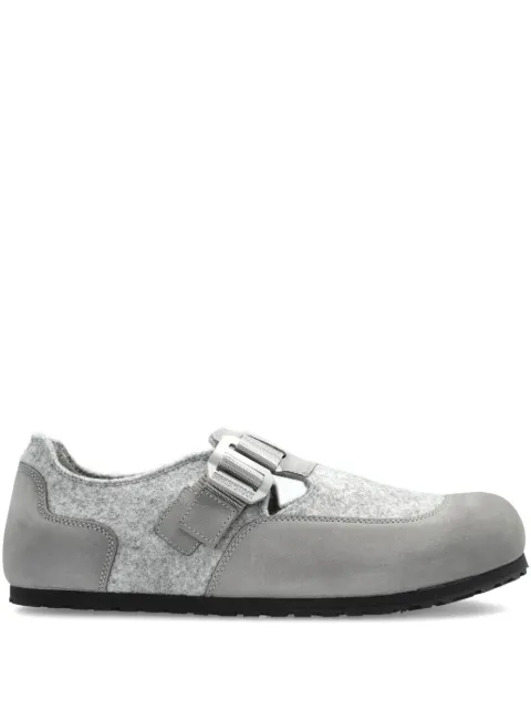Birkenstock London Nova buckle-strap felt loafers Grey 1030175