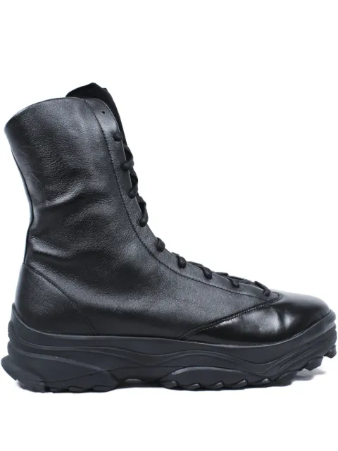 Y-3 lace-up chunky sole boots Black JQ9201