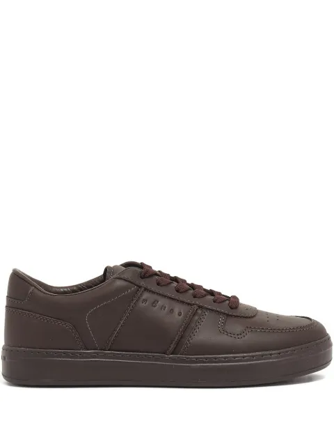 Hogan leather lace-up sneakers Brown HXM6680FT00UDM