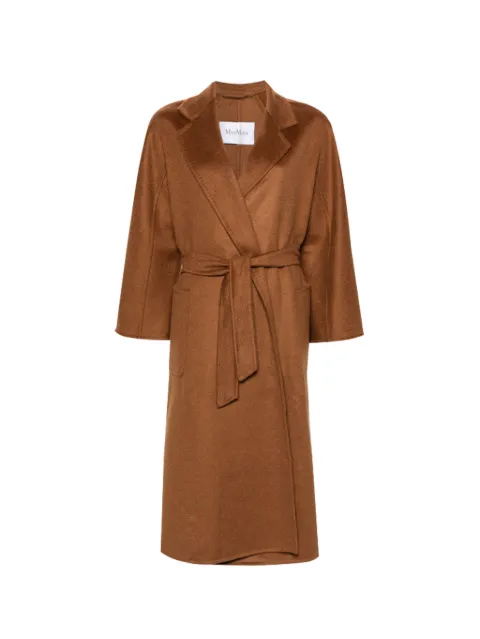 Max Mara Ludmilla belted wide-sleeve coat Brown 2421016051600