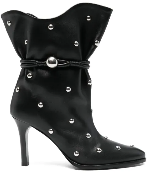 ISABEL MARANT 100mm Lolya studded leather boots Black BO0227FAC4A21S