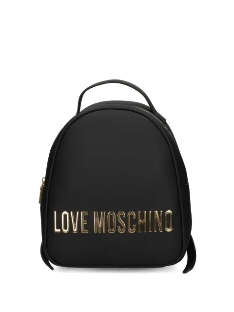 Love Moschino logo-plaque backpack Black JC4197PP0NKD0