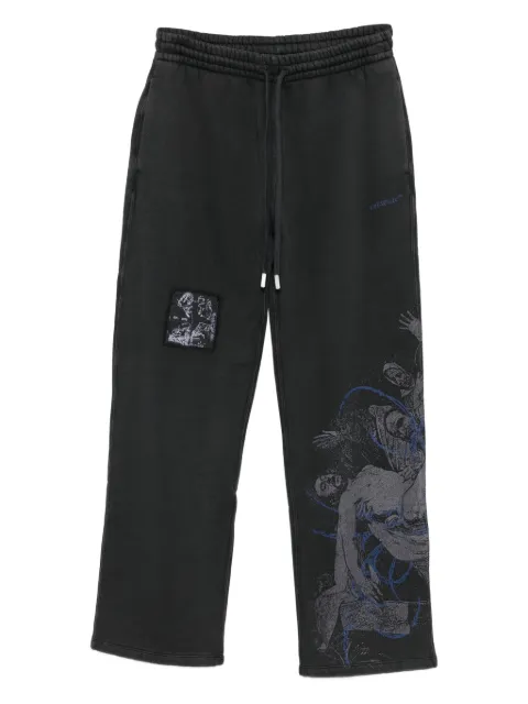 Off-White graphic-patch trousers Black OMCH05AF25FLE0041345