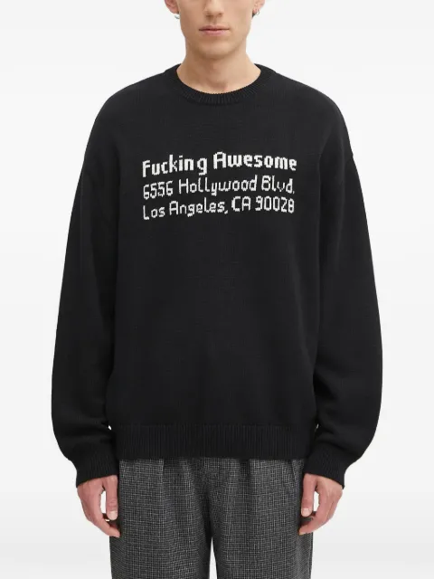 Fucking Awesome crew-neck graphic sweater Black PN20020