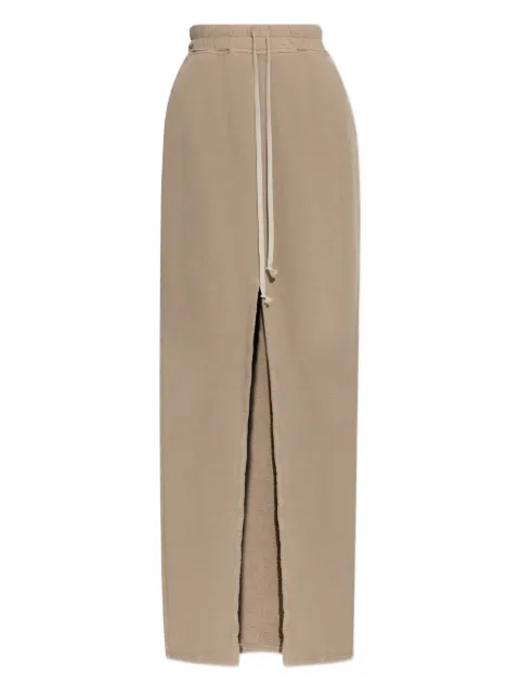 Rick Owens DRKSHDW drawstring-waist cotton skirt Neutrals MDS02E7333FSL88
