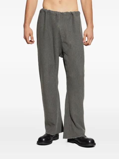Maison Margiela elastic-waist frayed-hem trousers Grey S50KA0696S25614
