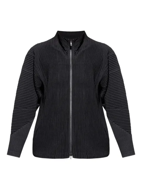 Homme Plissé Issey Miyake pleated zip-fastening jacket Black HP58JL081