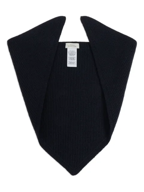 Studio Nicholson Pythagoras scarf Blue PYTHAGORASSN1515MERINOWOOLRIBDARKESTNAVY