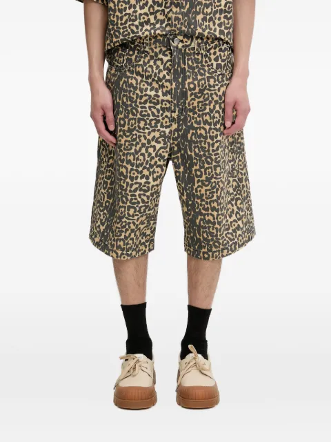 RHUDE leopard-print shorts Brown RHSS25SH05012