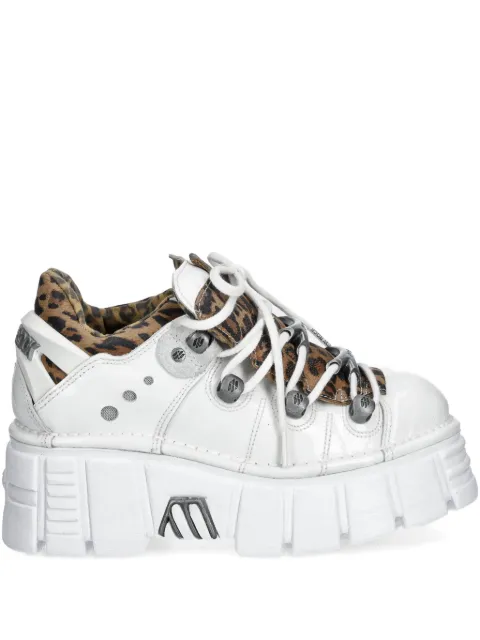 NEW ROCK 60mm leopard platform sneakers White M120NS9
