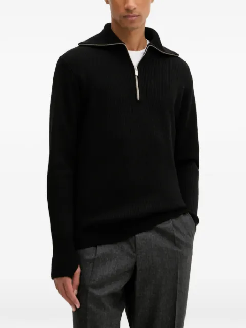Barena half-zip ribbed sweater Black KNU5289305
