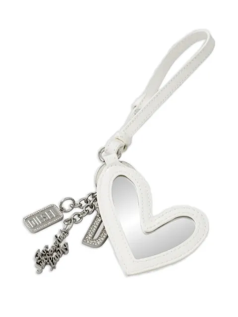 Diesel heart-charm keyring White X10418P6255