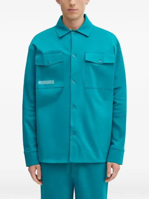 Pangaia chest-pocket button-up shirt Green 10002444