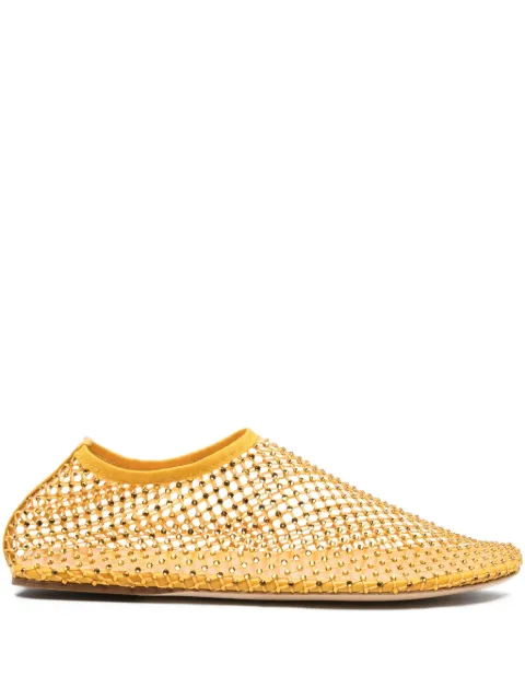 Christopher Esber crystal-embellished ballet flats Yellow 22049013