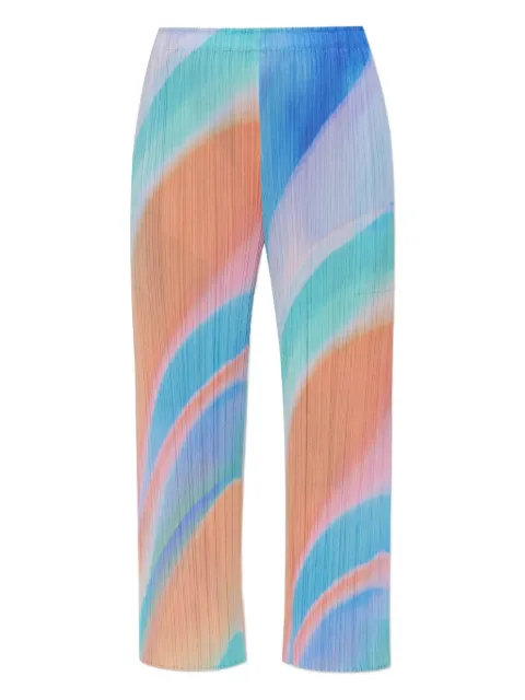 Pleats Please Issey Miyake pleated ombre trousers Blue PP58JF684