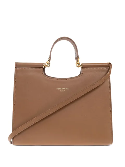Dolce & Gabbana top-handle leather tote bag Brown BB7728B7321