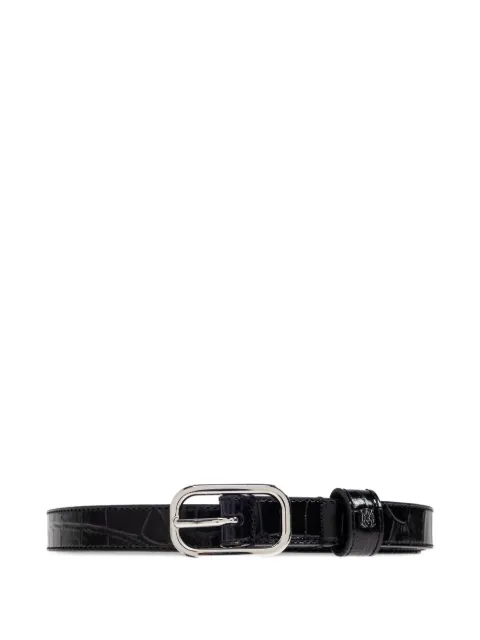 AMIRI croc-embossed 2cm belt Black AMACBL1034