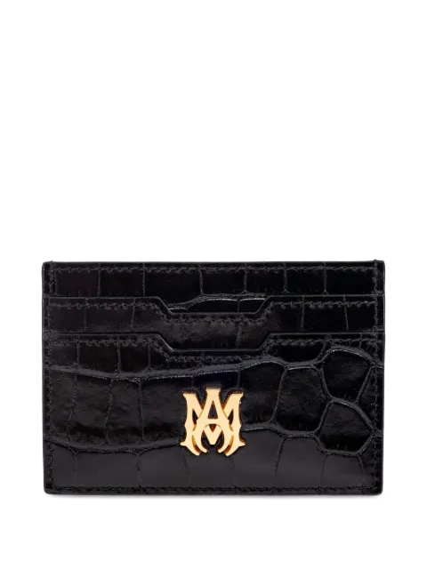 AMIRI croc-embossed card holder Black AMACCO1030