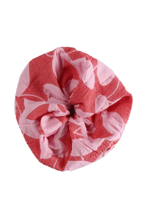ELISE heart-print scrunchie Red BROCADESCRUNCHY
