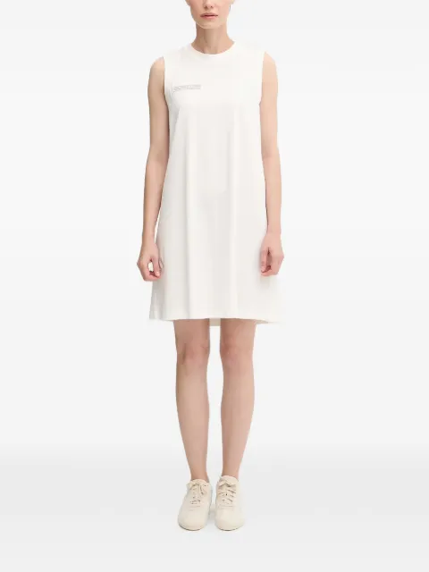 Pangaia lettering-print mini dress White 10002555