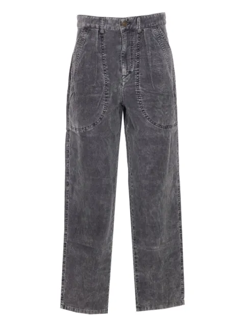 MARANT ÉTOILE Onyta patch-pocket corduroy trousers Black PA0563FAC1G02E01VB