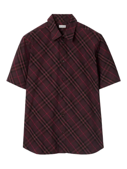 Burberry check cotton shirt Purple 8115157