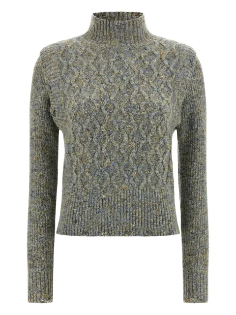 PINKO Proud Mary cable-knit turtleneck sweater Multicolour 105968A2YB