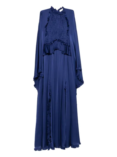 ZIMMERMANN Hypnotic smocked flutter dress Blue 6219DF251