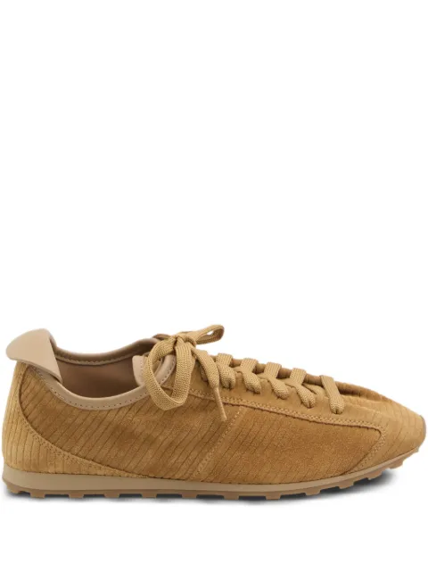 Jacquemus The Tennis embossed-suede low-top sneakers Brown FOW00175AC40A01
