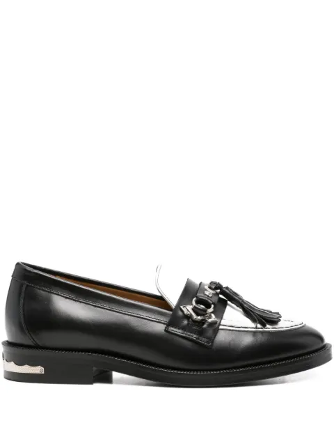 Toga Pulla tassel-embellished leather loafers Black FTGPW1414190A9