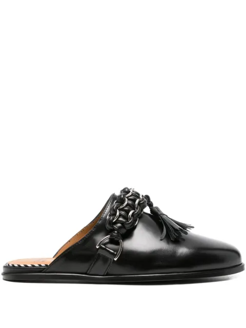 Toga Pulla chain-tassel mules Black FTGPW144009021