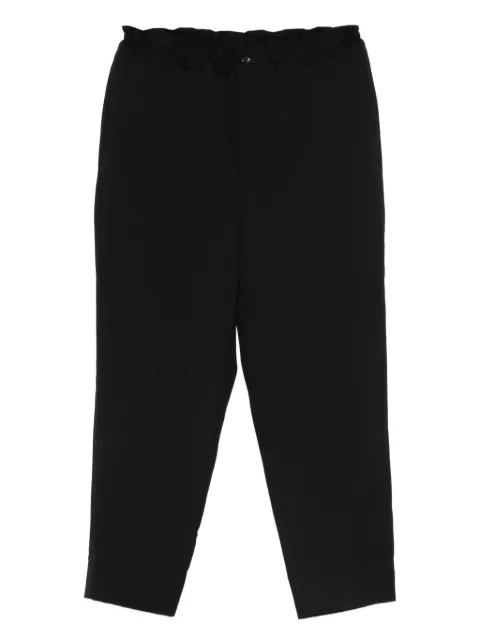 Black Comme Des Garçons elasticated-waist wool trousers Black 1PP014W25