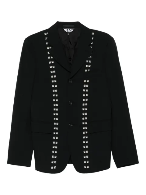 Black Comme Des Garçons stud-embellished single-breasted blazer Black 1PJ001W25