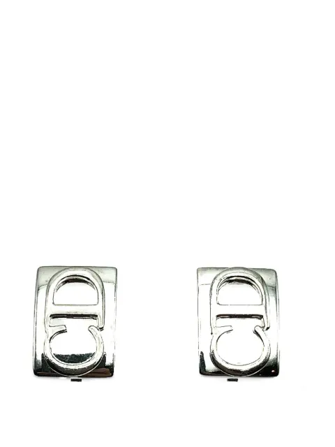 Christian Dior Pre-Owned 1980s logo earrings Silver DIORLOGOERG