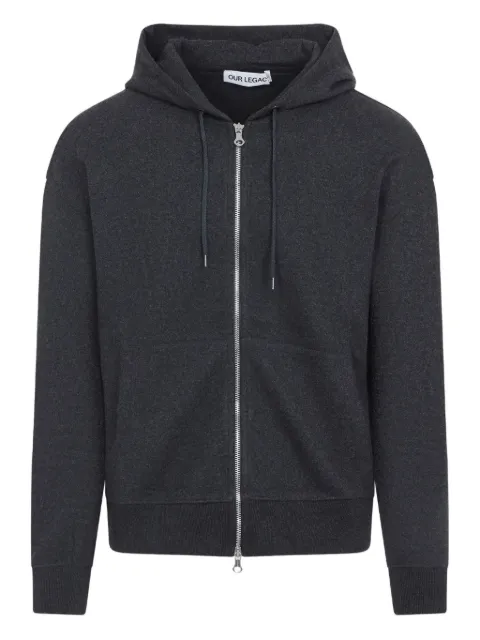 OUR LEGACY zip-up cotton hoodie Black M4256RC