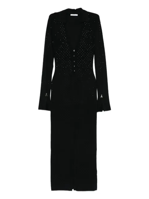 Patrizia Pepe embellished button-front midi dress Black 8A1510K270K103