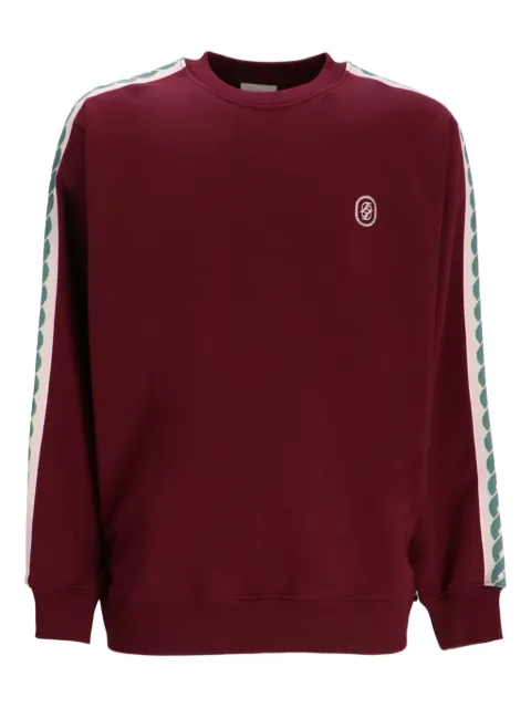 Drôle De Monsieur tape-detail cotton sweatshirt Red ISW167CO127WN