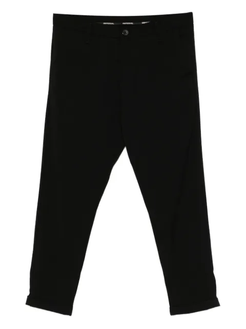 IMPERIAL cuffed cotton trousers Black PWB0KBV