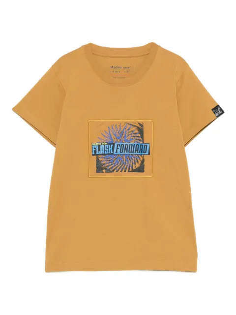 Martine Rose Shrunken graphic-print T-shirt Brown 629JE06718I