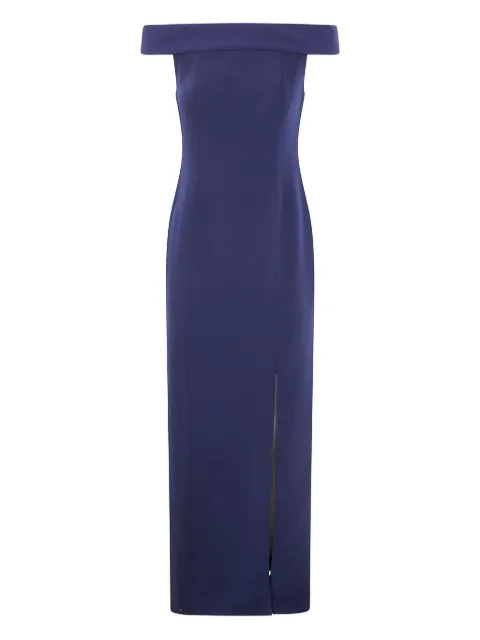 Lauren Ralph Lauren off-shoulder split dress Blue 253982109