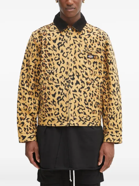WACKO MARIA x Dickies animal-print corduroy jacket Neutrals 25SSWMODC03