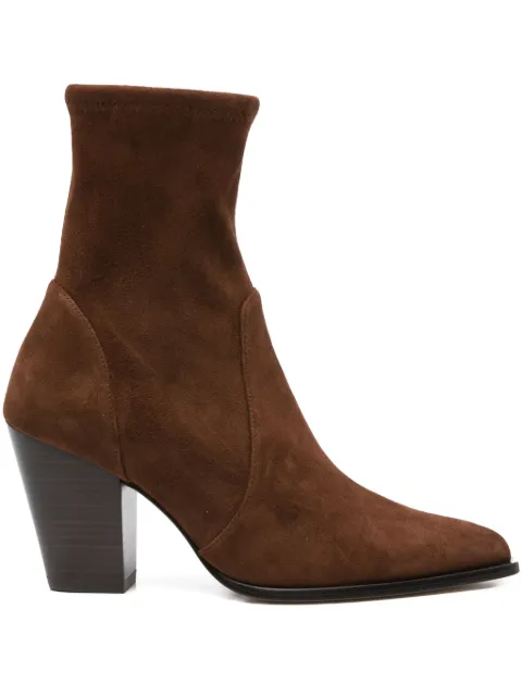 Stuart Weitzman Yuliana pointed-toe sock boots Brown SM507